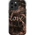 Love Rose Gold Black iPhone 13 Pro Max Impact Case