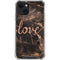 Love Rose Gold Black iPhone 14 Clear Case
