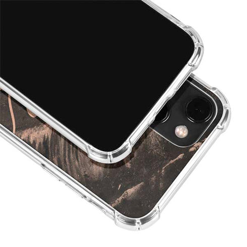 Love Rose Gold Black iPhone 14 Clear Case