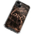 Love Rose Gold Black iPhone 14 Clear Case