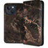 Love Rose Gold Black iPhone 14 Folio Case