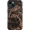 Love Rose Gold Black iPhone 14 Plus Impact Case