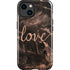 Love Rose Gold Black iPhone 14 Plus Impact Case