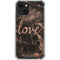 Love Rose Gold Black iPhone 14 Plus Clear Case