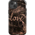 Love Rose Gold Black iPhone 15 Impact Case