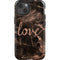 Love Rose Gold Black iPhone 14 Impact Case