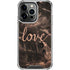 Love Rose Gold Black iPhone 14 Pro Clear Case