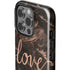 Love Rose Gold Black iPhone 15 Pro Impact Case