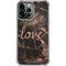 Love Rose Gold Black iPhone 15 Pro Max Clear Case