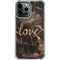 Love Rose Gold Black iPhone 14 Pro Max Clear Case