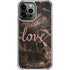 Love Rose Gold Black iPhone 14 Pro Max Clear Case