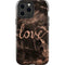 Love Rose Gold Black iPhone 15 Pro Max Impact Case