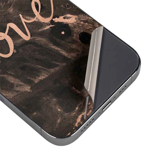 Love Rose Gold Black iPhone 14 Pro Max Skin