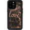 Love Rose Gold Black iPhone 14 Pro Max Waterproof Case