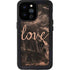 Love Rose Gold Black iPhone 14 Pro Max Waterproof Case