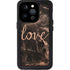 Love Rose Gold Black iPhone 14 Pro Waterproof Case
