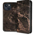 Love Rose Gold Black iPhone 15 Plus Folio Case