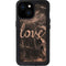 Love Rose Gold Black iPhone 15 Waterproof Case