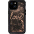 Love Rose Gold Black iPhone 15 Waterproof Case