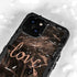 Love Rose Gold Black iPhone 15 Waterproof Case