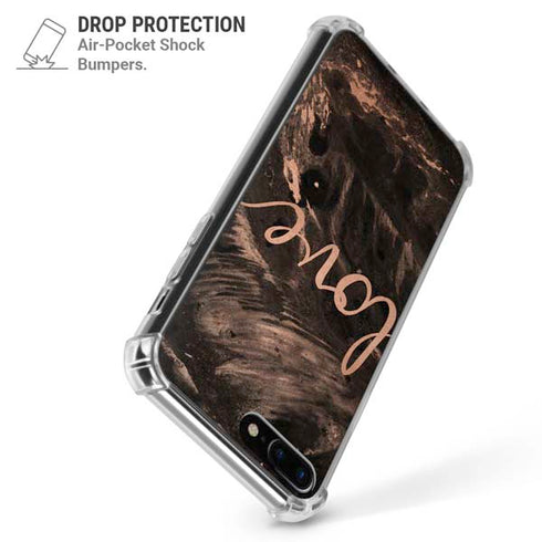 Love Rose Gold Black iPhone 7/8 Plus Clear Case