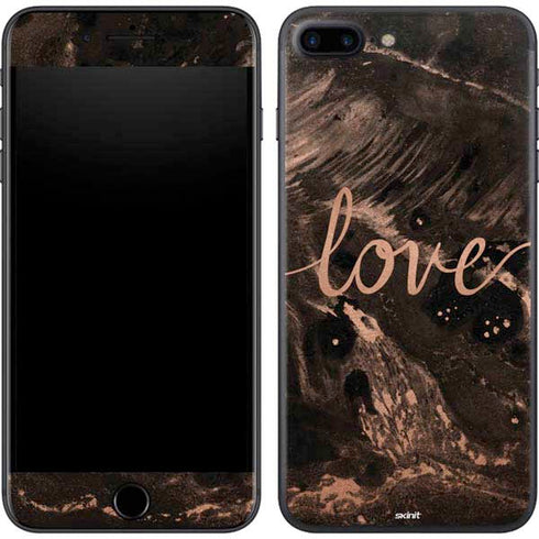 Love Rose Gold Black iPhone 7 Plus Skin