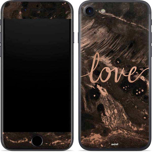 Love Rose Gold Black iPhone 7 Skin
