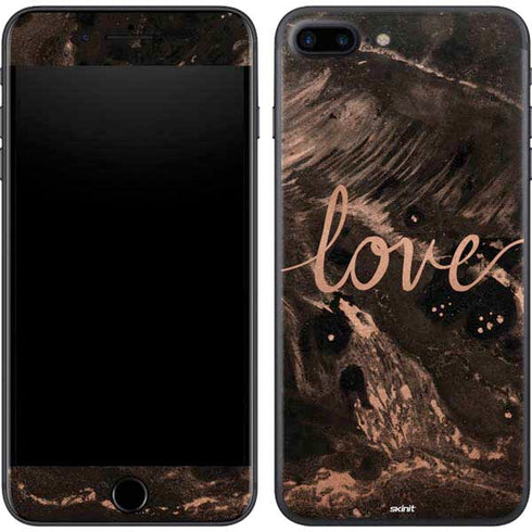 Love Rose Gold Black iPhone 8 Plus Skin
