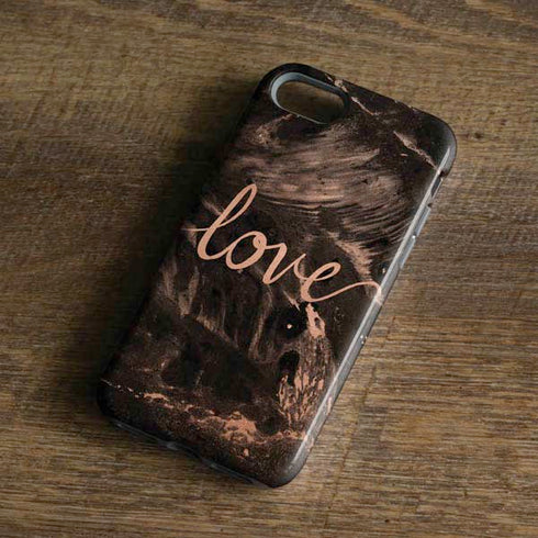 Love Rose Gold Black iPhone 8 Pro Case