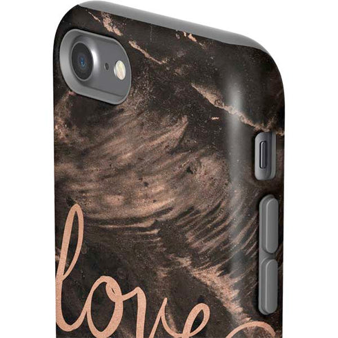 Love Rose Gold Black iPhone SE (2nd & 3rd Gen) Pro Case