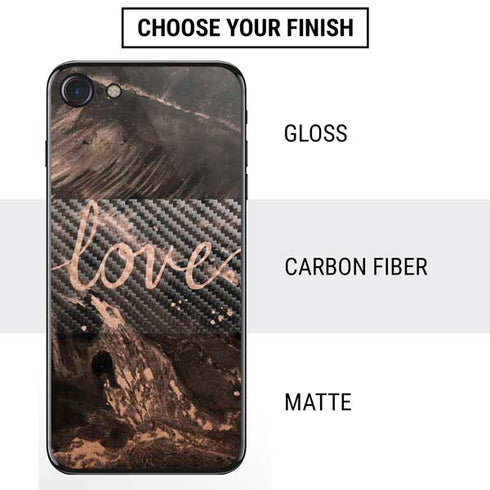 Love Rose Gold Black iPhone SE (2nd & 3rd Gen) Skin