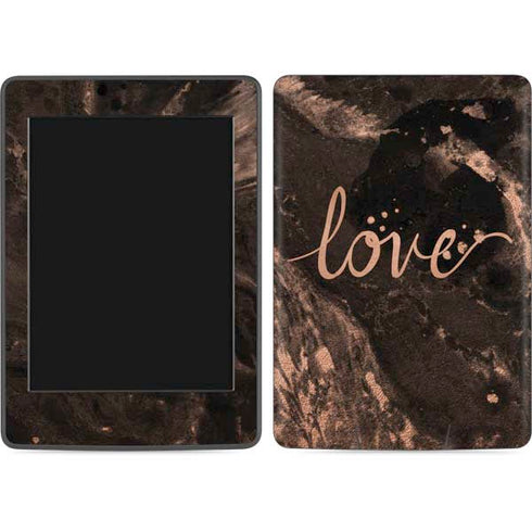 Love Rose Gold Black Amazon Kindle Skin