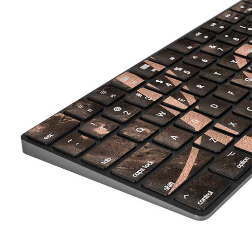 Love Rose Gold Black Magic Keyboard with Numeric Keypad Skin