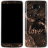 Love Rose Gold Black Moto E5 Plus Skin