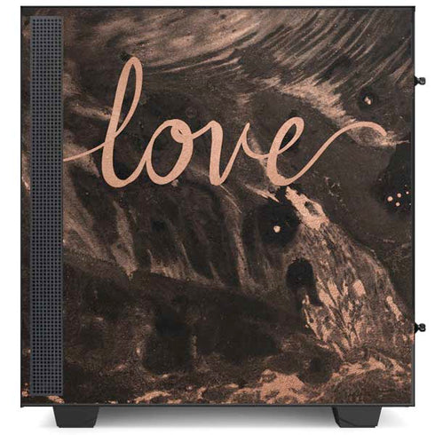 Love Rose Gold Black NZXT H510 Compact ATX Mid-Tower Case Skin
