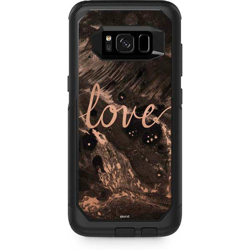 Love Rose Gold Black Otterbox Commuter Galaxy Skin