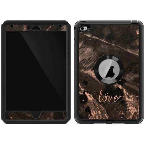 Love Rose Gold Black Otterbox Defender iPad Skin