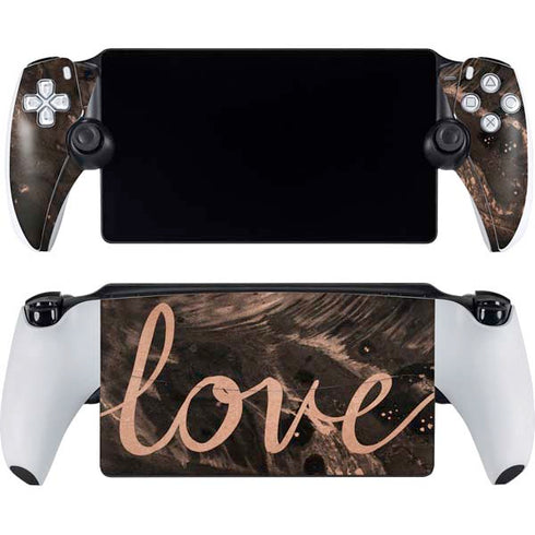Love Rose Gold Black PlayStation Portal Remote Player Skin