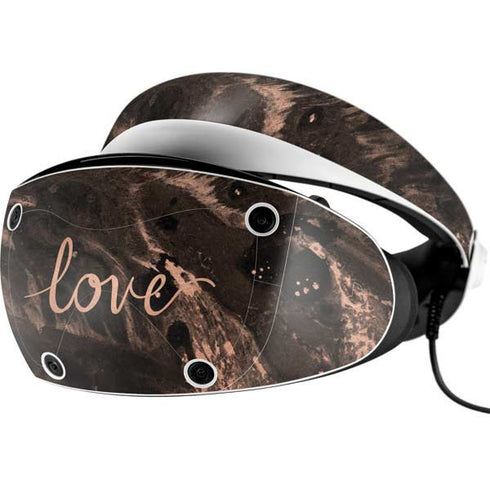 Love Rose Gold Black PlayStation VR2 Skin