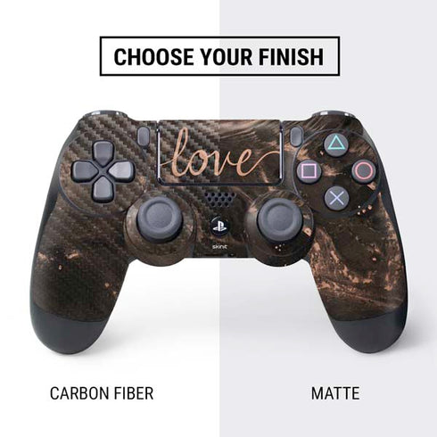 Love Rose Gold Black PS4 Controller Skin