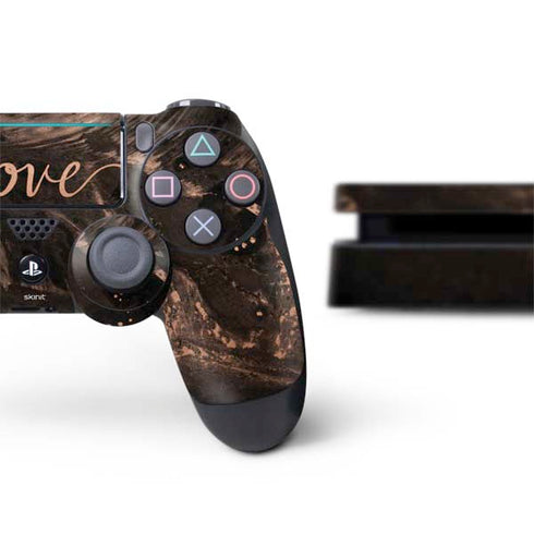Love Rose Gold Black PS4 Slim Bundle Skin