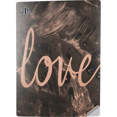 Love Rose Gold Black PS5 Digital Edition Console Skin