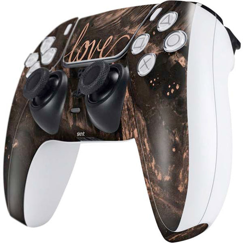 Love Rose Gold Black PS5 Controller Skin