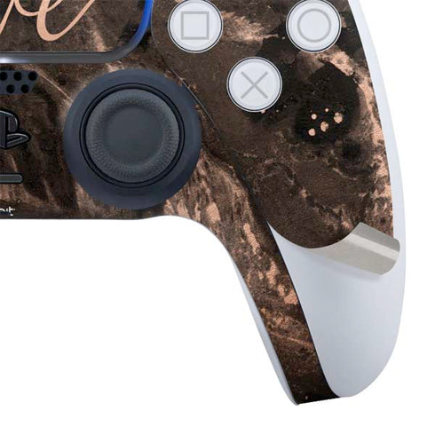 Love Rose Gold Black PS5 Controller Skin