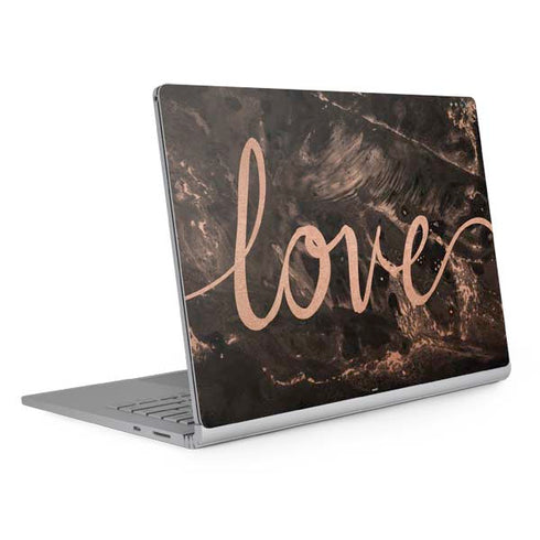 Love Rose Gold Black Surface Book 2 15in Skin