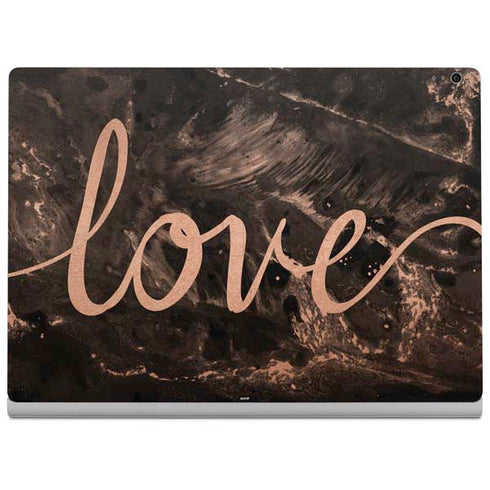 Love Rose Gold Black Surface Book 2 15in Skin