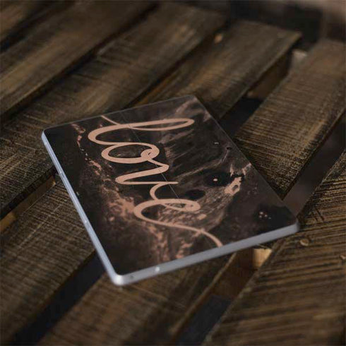 Love Rose Gold Black Surface Go Skin