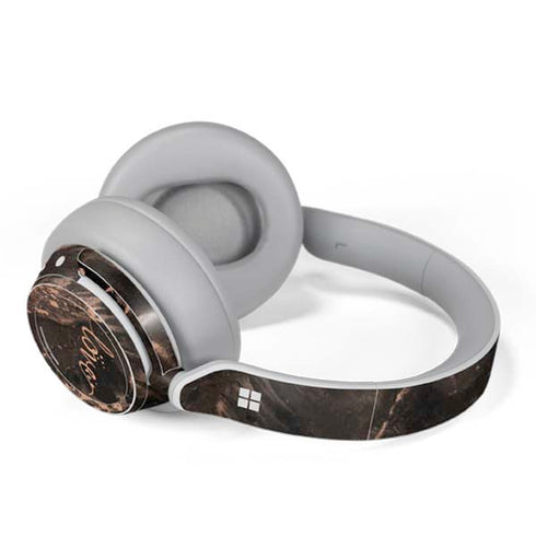 Love Rose Gold Black Surface Headphones Skin