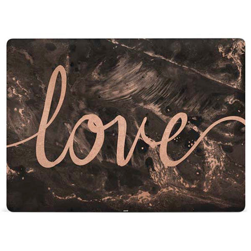 Love Rose Gold Black Surface Laptop 2 Skin