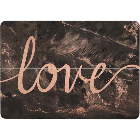Love Rose Gold Black Surface Laptop Studio Skin